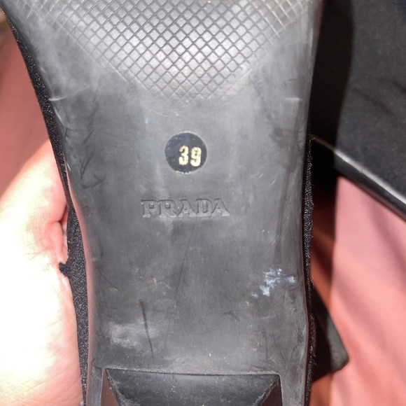 Prada Black Pointed Toe Sock Ankle Booties - Picture 5 of 6